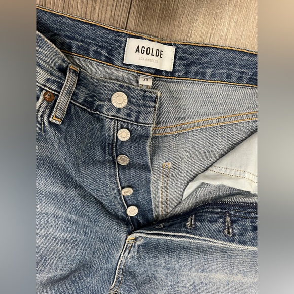 AGOLDE Riley High Rise Straight Crop Jeans Sz 23 - Picture 9 of 11